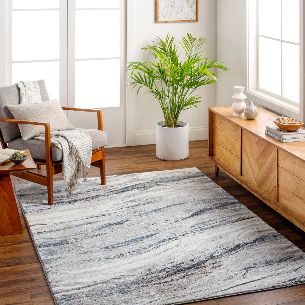 Surya Allegro Plus AGP-2308 Machine Woven Area Rug, Ivory, 6'7" x 9'