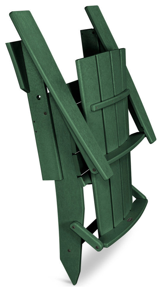Polywood Quattro Folding Adirondack, Green