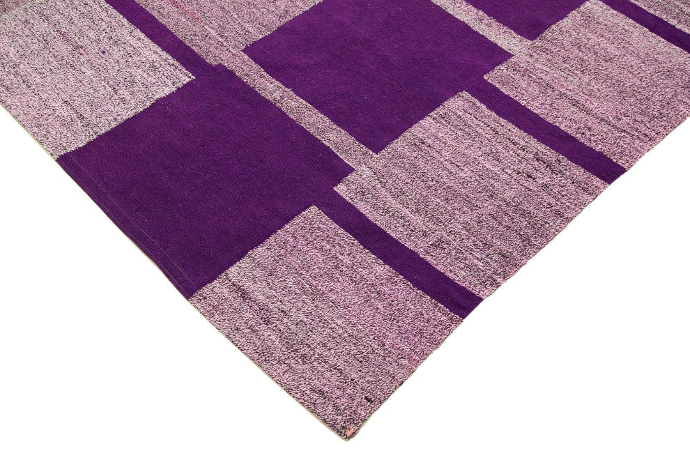 Rug N Carpet - Handmade Turkish 7' 10'' x 10' 1'' Modern Design Wool Kilim Rug