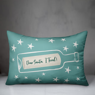 Christmas Sea Bottle 14x20 Spun Poly Pillow