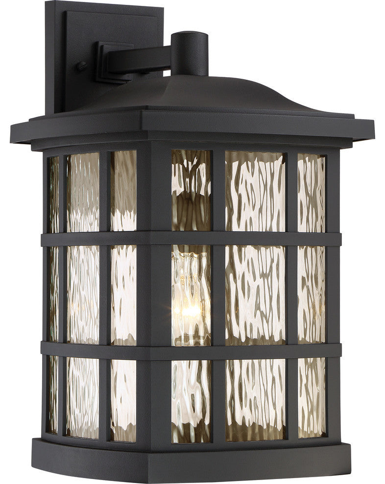 Quoizel SNN8411K One Light Outdoor Wall Lantern Stonington Mystic Black