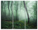 "Trail Through Dark Foggy Forest" Photo Metal Wall Art, 3 Panels, 36"x28"