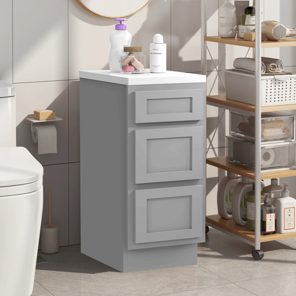 Vanity Art Vanity Cabinet, 15", Gray