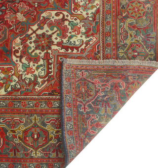 Vintage Heriz Edouard Red/Charcoal Rug, 7'10x10'7