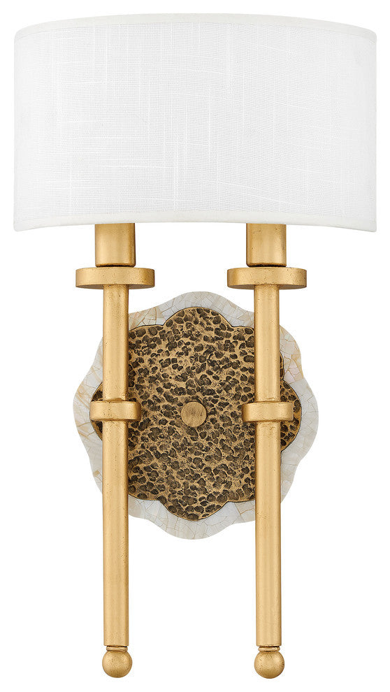 Hinkley Alba Sconce 2-Light Sconce, Cleopatra Gold