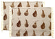 Set of Eight Light Brown Pear Pattern Placemats