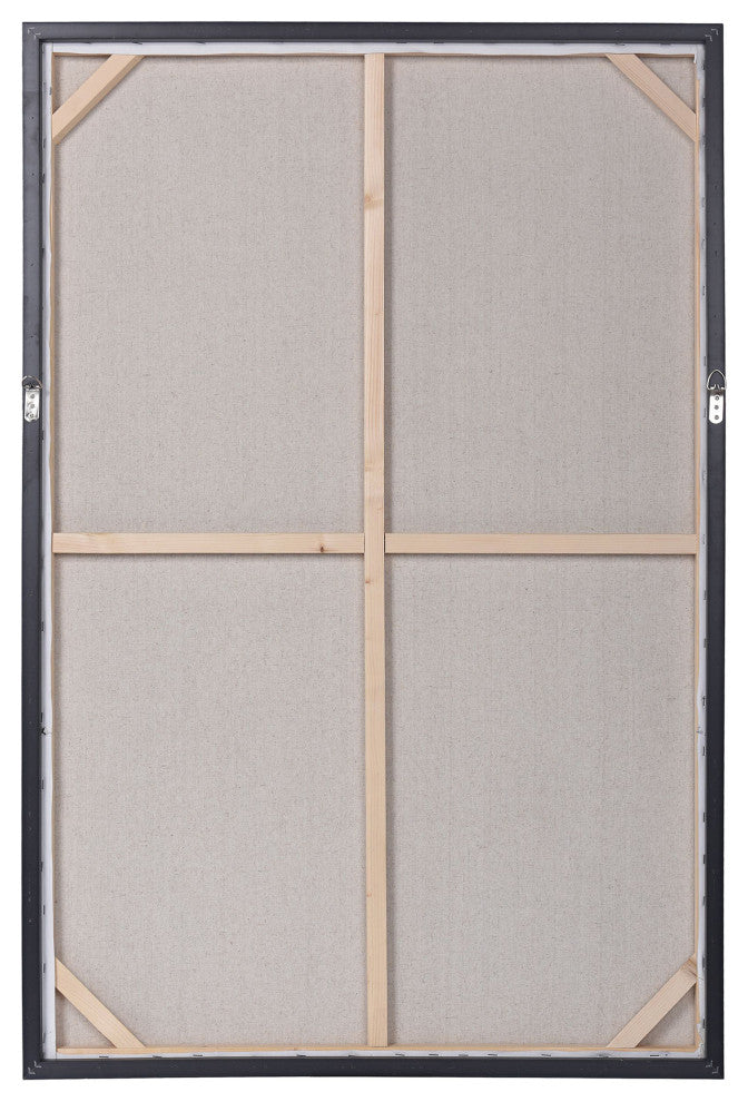 Rudiment II Hand Painted Abstract Framed Canvas 32"Wx47"H2"D
