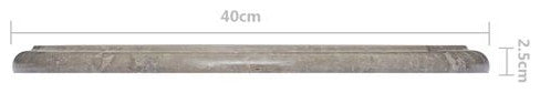 vidaXL Table Top Dining Table Top Replacement for Office Gray Ã˜15.7"x1" Marble