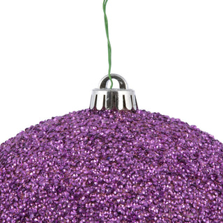 Vickerman Beaded Ball Drilled, Mauve, 8"