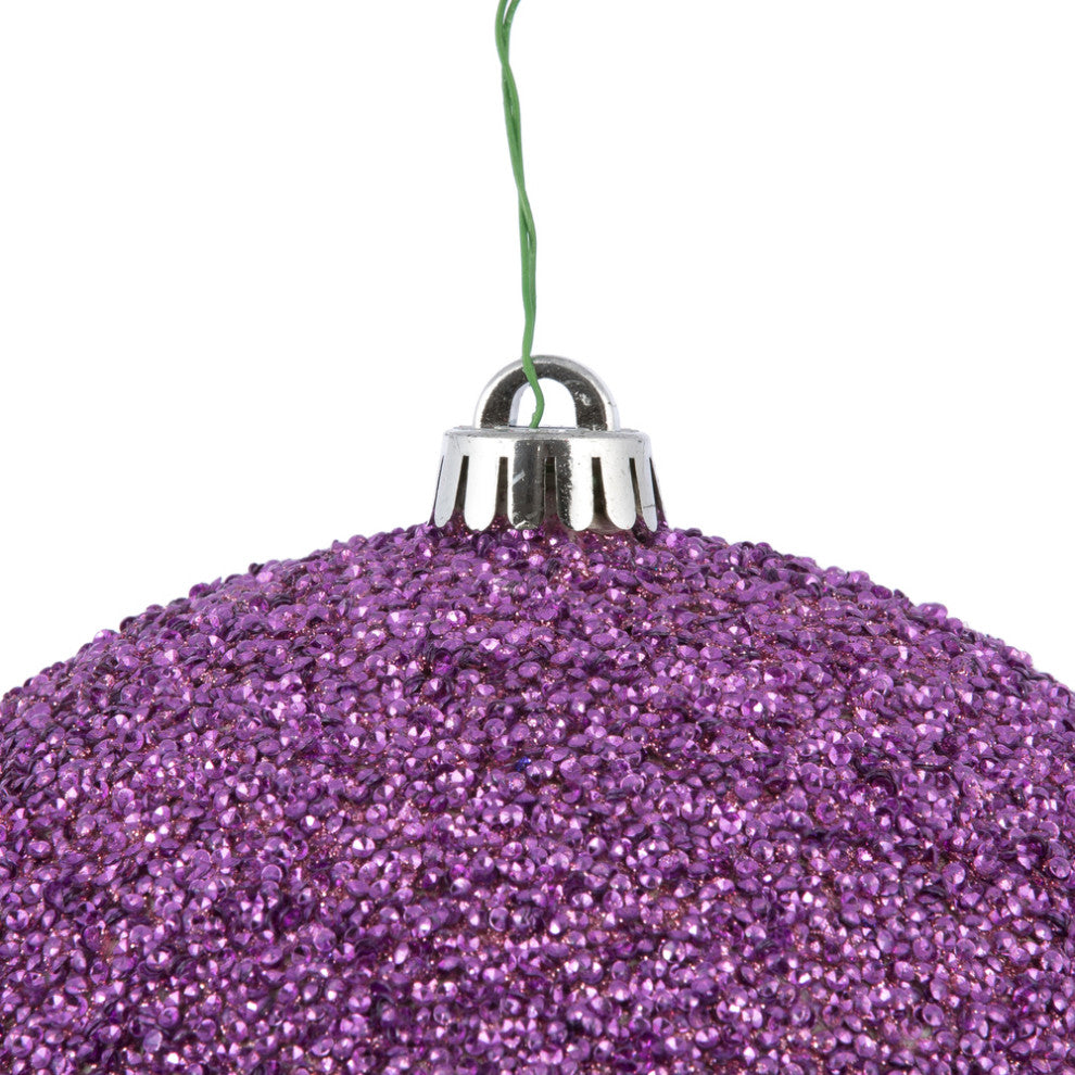 Vickerman Beaded Ball Drilled, Mauve, 8"