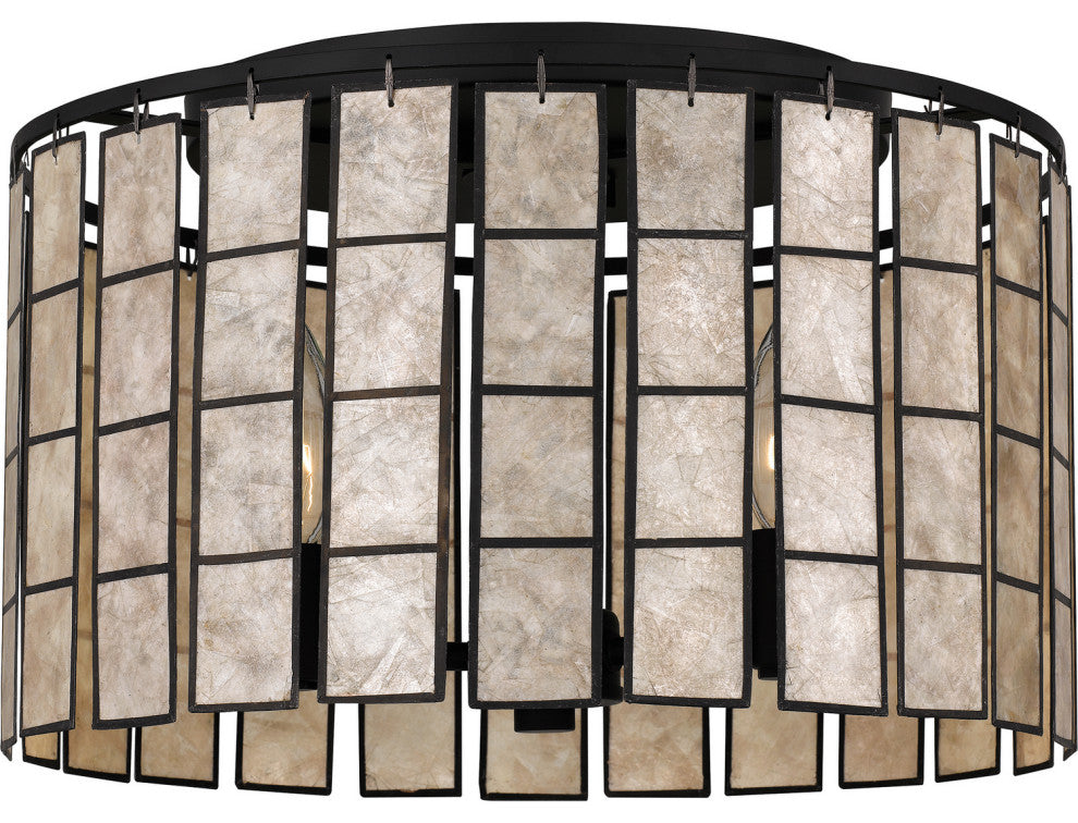Quoizel SGLM1714MBK 3-Light Semi Flush Mount, Seigler