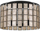 Quoizel SGLM1714MBK 3-Light Semi Flush Mount, Seigler