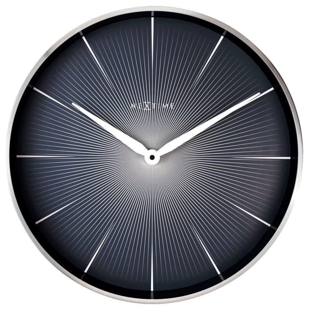NeXtime 2 Seconds Wall Clock, Black