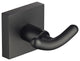 Ventus Bathroom Robe and Towel Double Hook, Black