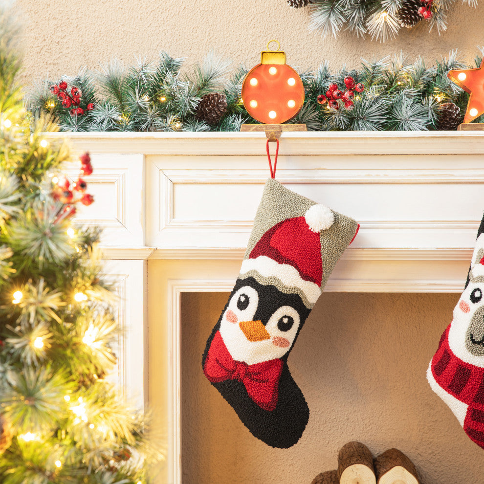 20.5"L Hooked Stocking, Penguin