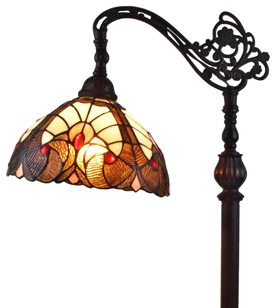Amora Lighting AM344FL12 Tiffany Style Geometric Reading Lamp