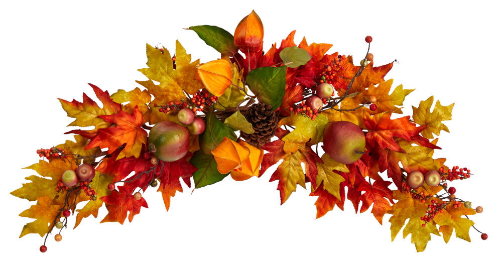Nearly Natural W1233 38 Autumn Maple Leaf Berry Artificial Swag