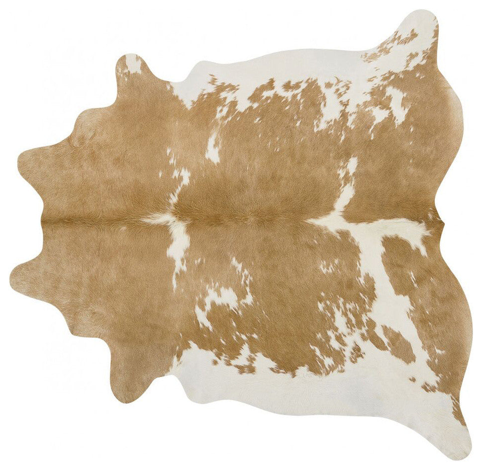 Palomino and White Cowhide Rug, Large