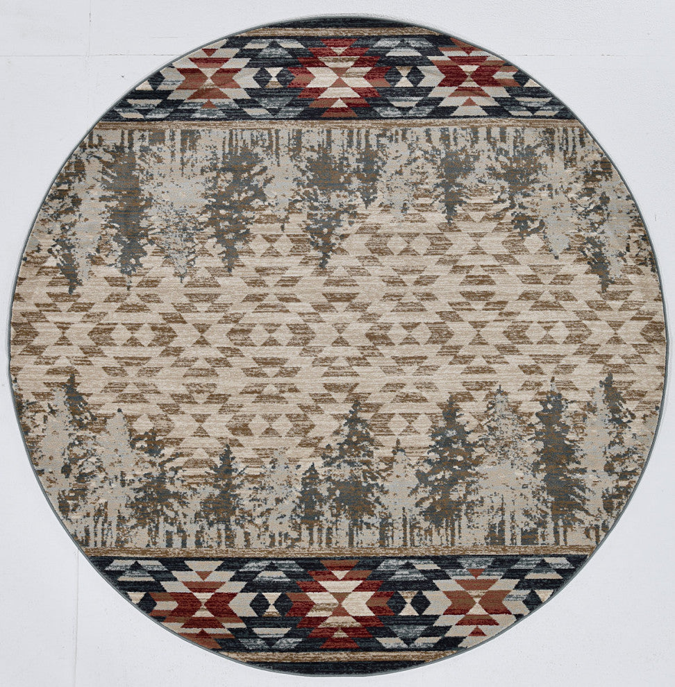 KAS Chester 5635 Ivory Pines Area Rug, 5'3"x7'7"