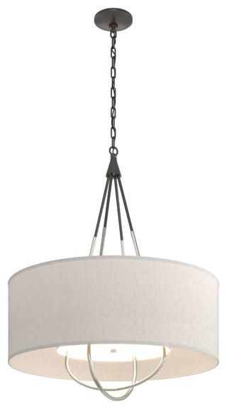 Loop Pendant, Oil Rubbed Bronze, Sterling, Flax Shade