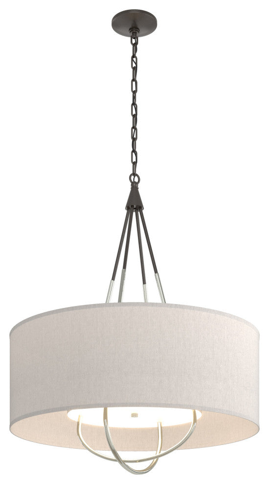 Loop Pendant, Oil Rubbed Bronze, Sterling, Flax Shade