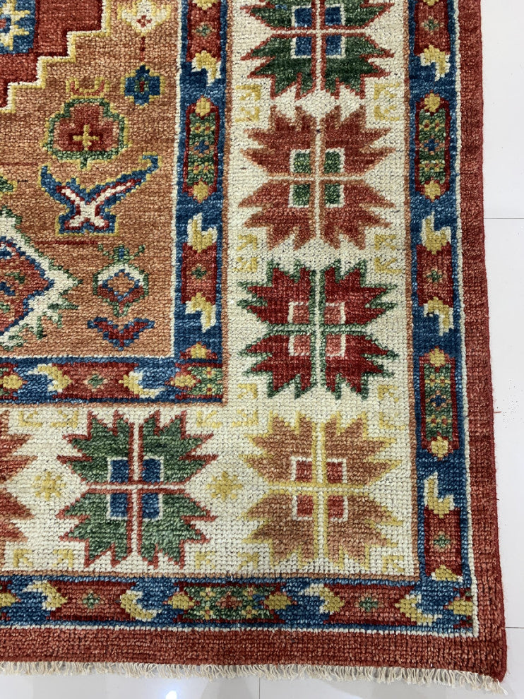 Rust / Beige Traditional Classic Serapi Area Rug