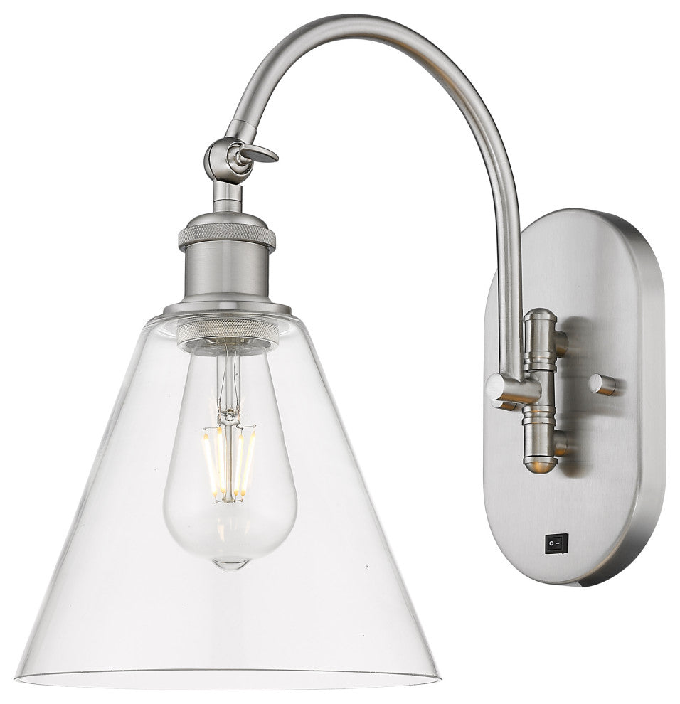 Innovations 518-1W-SN-GBC-82-LED 1 Light Sconce, Brushed Satin Nickel