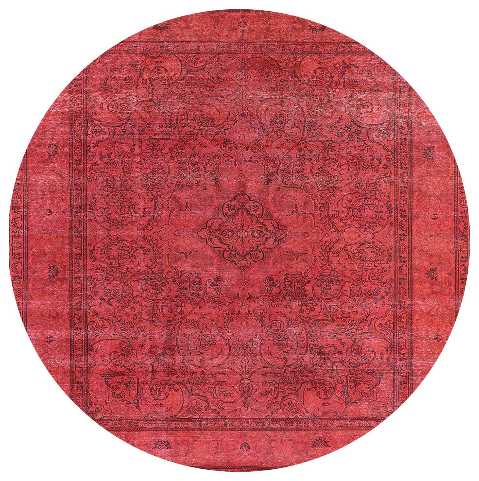 Ahgly Company Indoor Round Mid-Century Modern Area Rugs, 5' Round