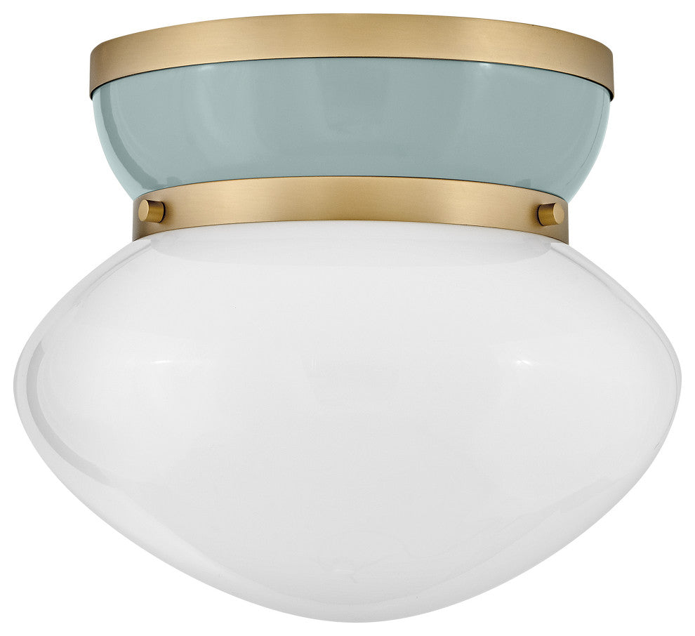 Lark Lucy Small Flush Mount, Lacquered Brass