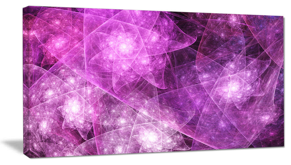Pink Rotating Polyhedron, Abstract Canvas Art Print, 32x16