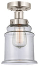 Innovations 616-1F-SN-G182 Canton 1 Light Semi-Flush Mount, Brushed Satin Nickel