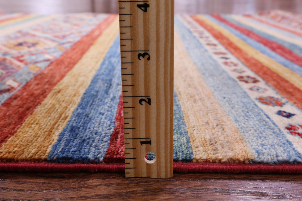 3' 1" X 13' 10" Khorjin Super Kazak Hand Knotted Runner Rug Q10856