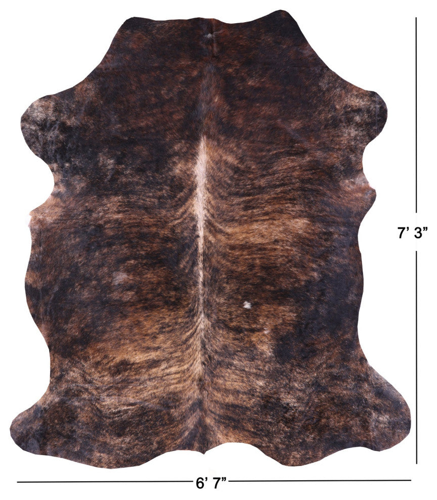 Organic Natural Hair-On Cowhide Area Rug 7' 3" X 6' 7" C1625