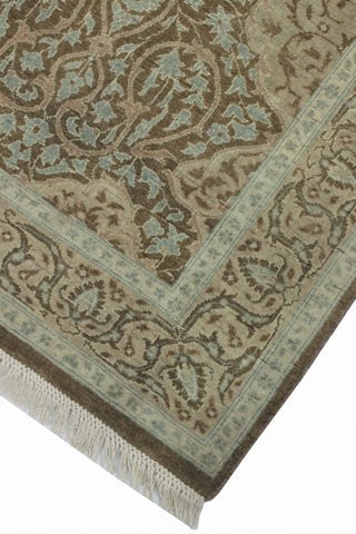 Turkish-knotted Ankara Izabella Brown Runner 3'0"x9'8"