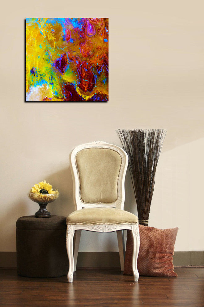 Epic Graffiti "Earth As Art: Land of Terror" Giclee Canvas Wall Art, 37"x37"