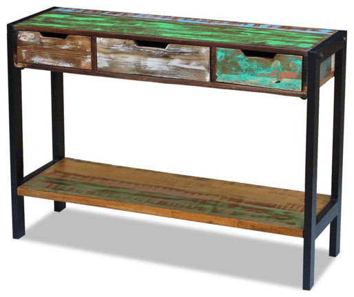 vidaXL Solid Reclaimed Wood Sideboard Side Console Table Highboard 3 Drawers