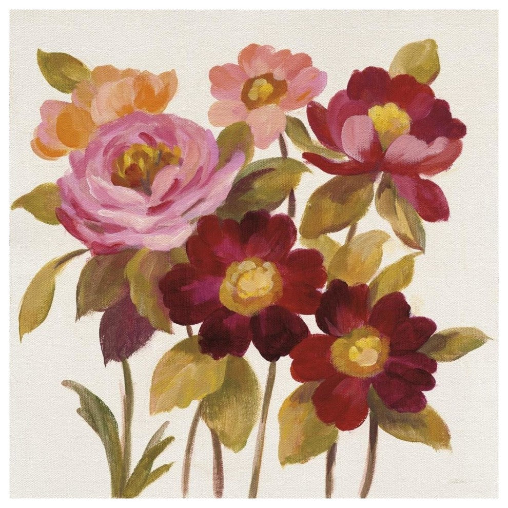 "English Garden IV" Digital Paper Print by Silvia Vassileva, 38"x38"