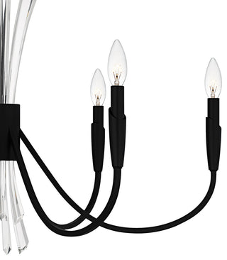 Quoizel CCY5032 Cecily 6 Light 32"W Crystal Candle Style - Matte Black