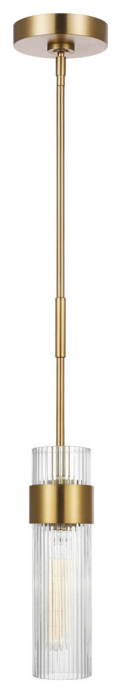 Geneva One Light Pendant in Burnished Brass
