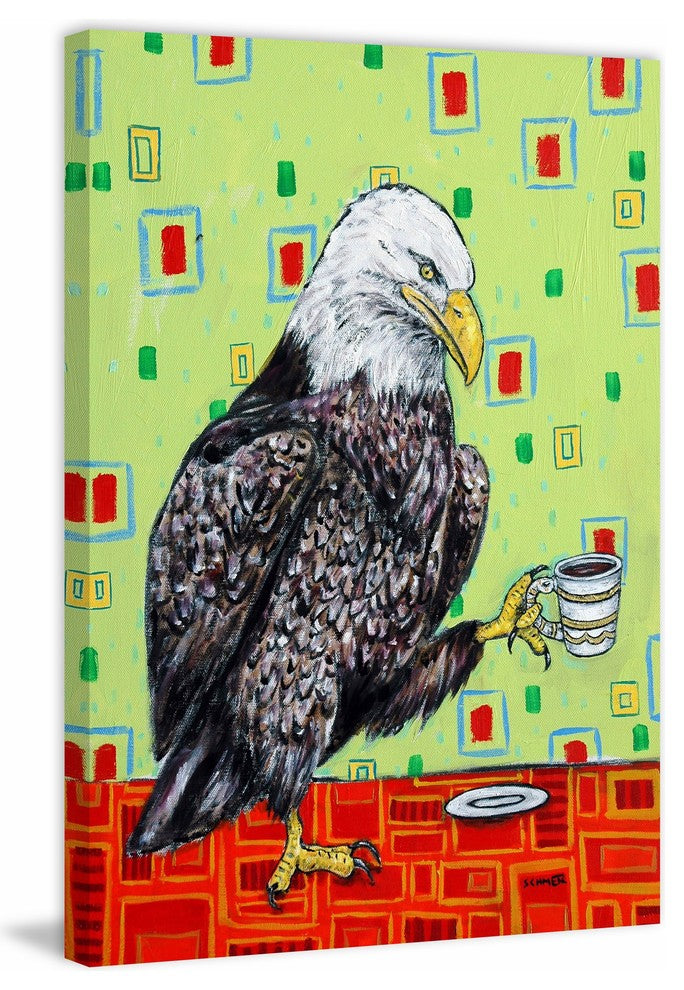 "Eagle Coffee" Painting Print on Wrapped Canvas, 30"x45"