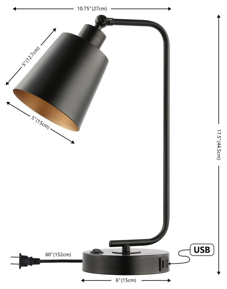 Safavieh Nobel 16" Table Lamp With USB