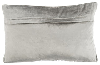 Safavieh Edmee Metallic Pillow, Light Grey/Silver