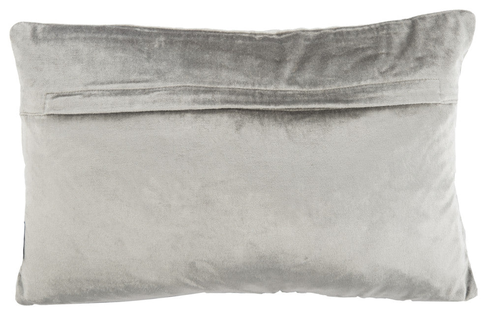 Safavieh Edmee Metallic Pillow, Light Grey/Silver