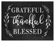 Grateful Thankful Blessed Print on Canvas