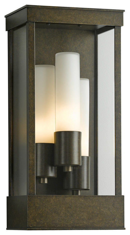 Portico Outdoor Sconce, Coastal Bronze Finish, Opal Glass