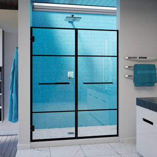 DreamLine Unidoor Madrid 58-58 1/2x72 Hinged Shower Door in Satin Black