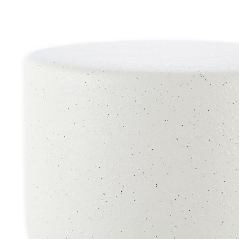 Safavieh CoRoundiz 14.25" Garden Stool, White Speckled