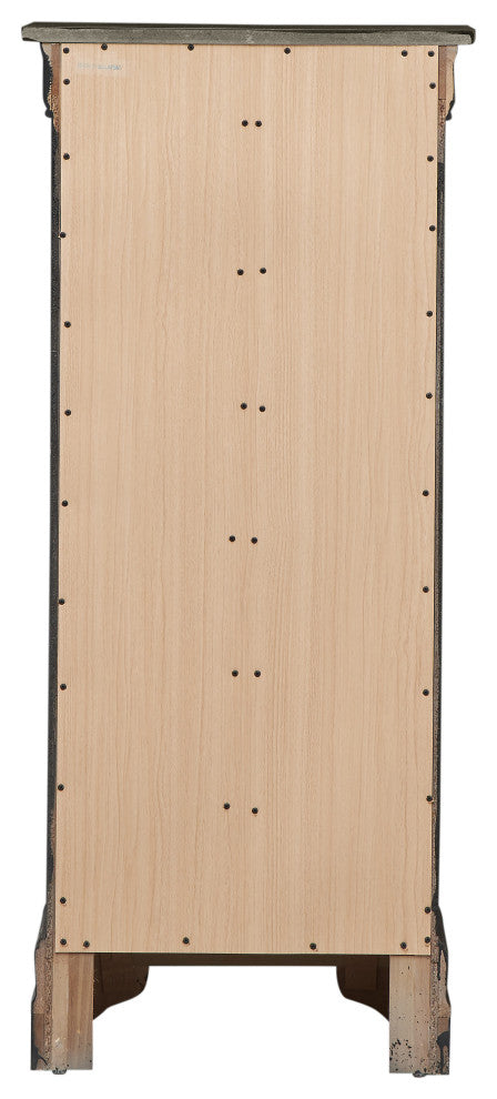 Louis Phillipe Gray 7 Drawer Chest of Drawers (22 in L. X 16 in W. X 51 in H.)