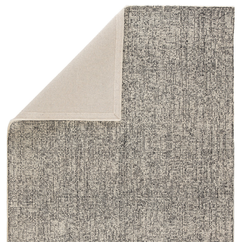 Jaipur Living Oland Handmade Solid Cream/Black Area Rug, 5'x8'