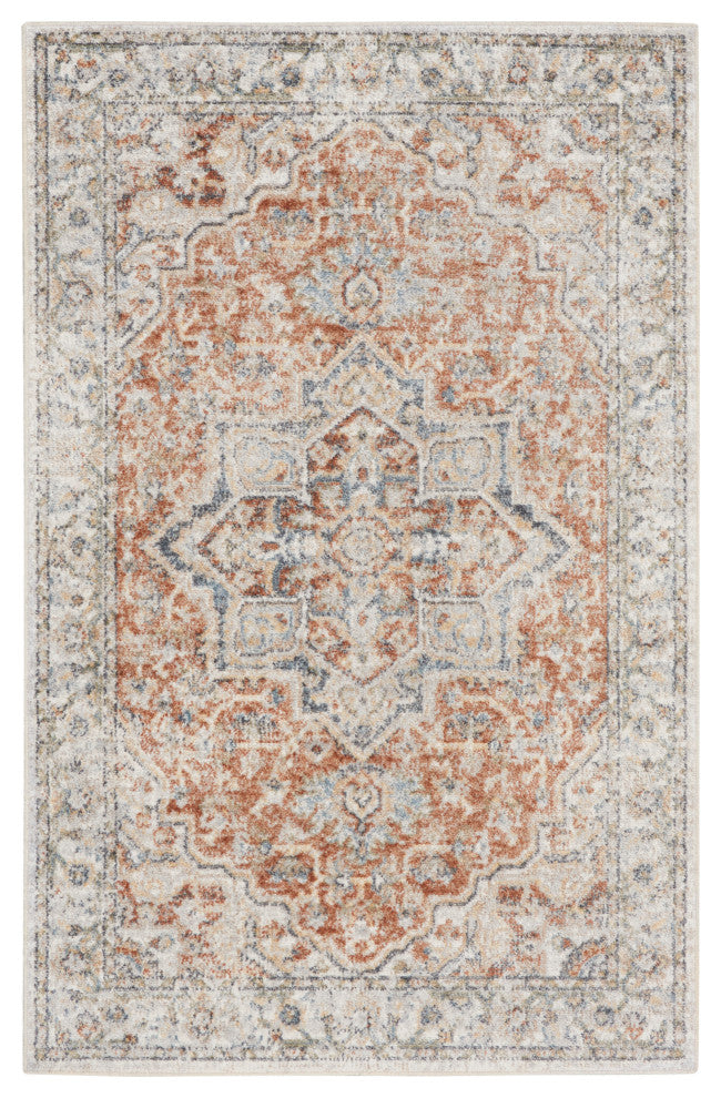 Nourison Astra Machine Washable 2' x 4' Gold Multicolor   Area Rug